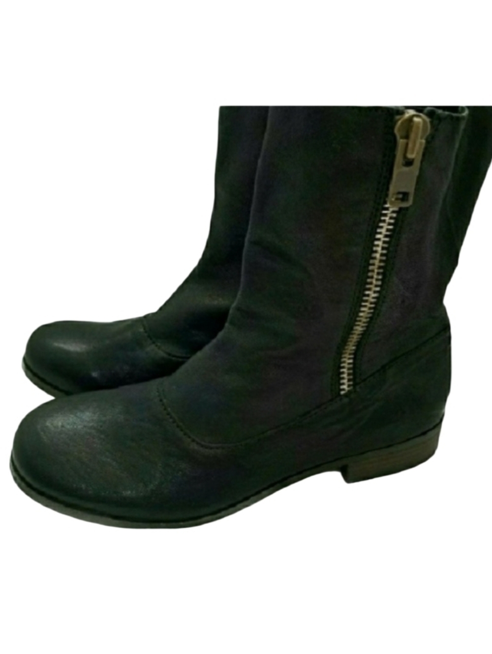 NEW! STEVE BY STEVE MADDEN Black Leather Boots 10.